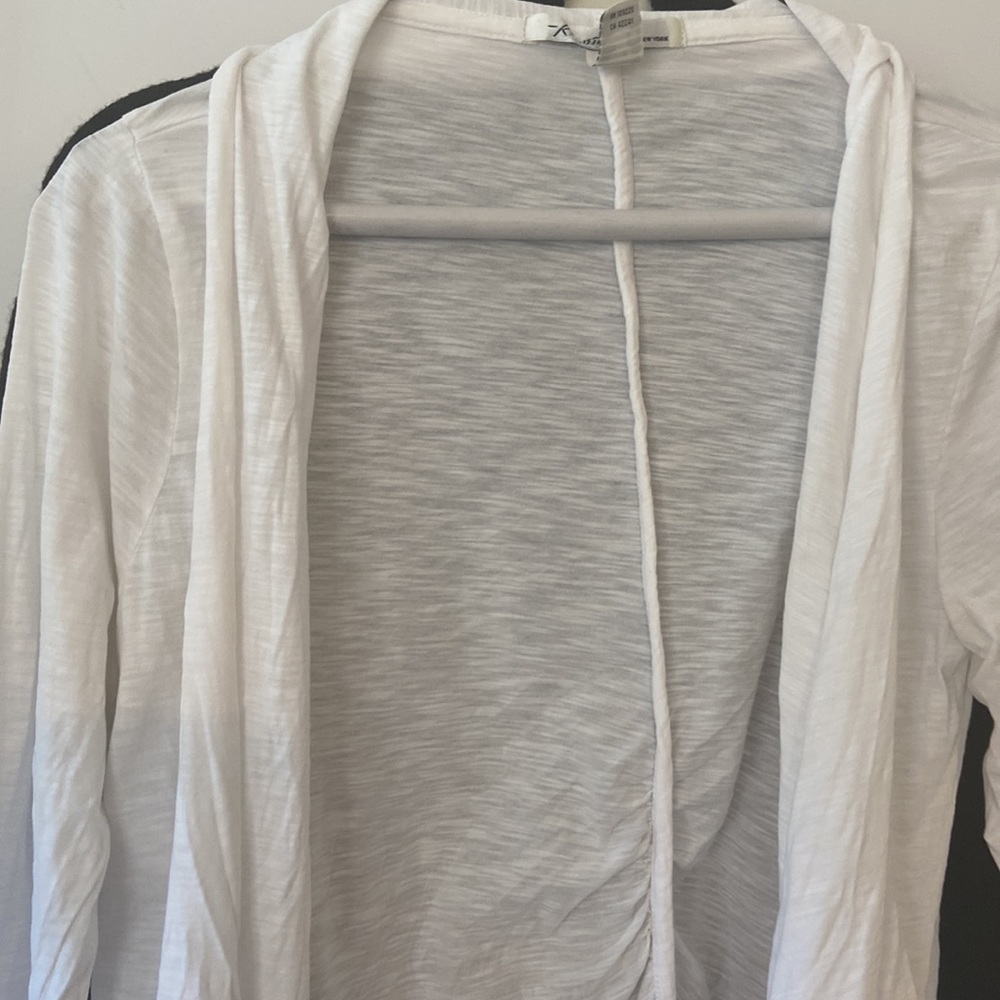 Kenneth Cole white open cardigan with front tie size S - Picture 16 of 16